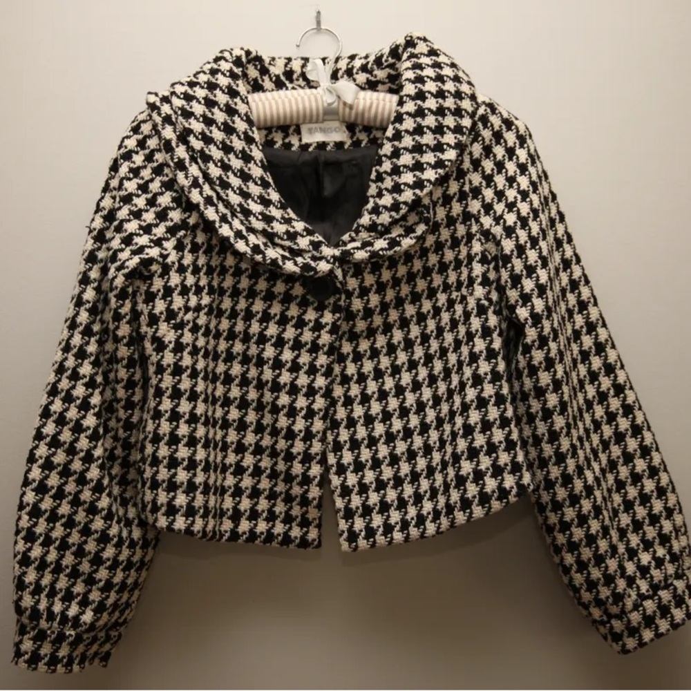 Houndstooth Patterned Coat - image 1